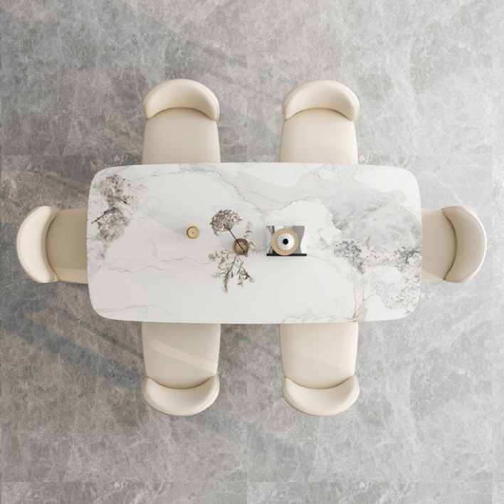 Glam Style Sintered Stone Dining Set 1/4/5/7/9 Pieces Dining Set Clearhalo 'Dining Room Sets' 'Dining Tables & Seating' 'dining_room_set' 'furn' 'furn_dining_room_set' 'Furniture' 'furniture_dining_room_set' 'Kitchen & Dining Furniture' 1200x1200_259b808c-5e61-4a06-85a9-df239a7d0d77