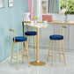 Fixed Table Counter Set 1/3/4 Pieces Glam Style Sintered Stone Bar Table Set for Home Use