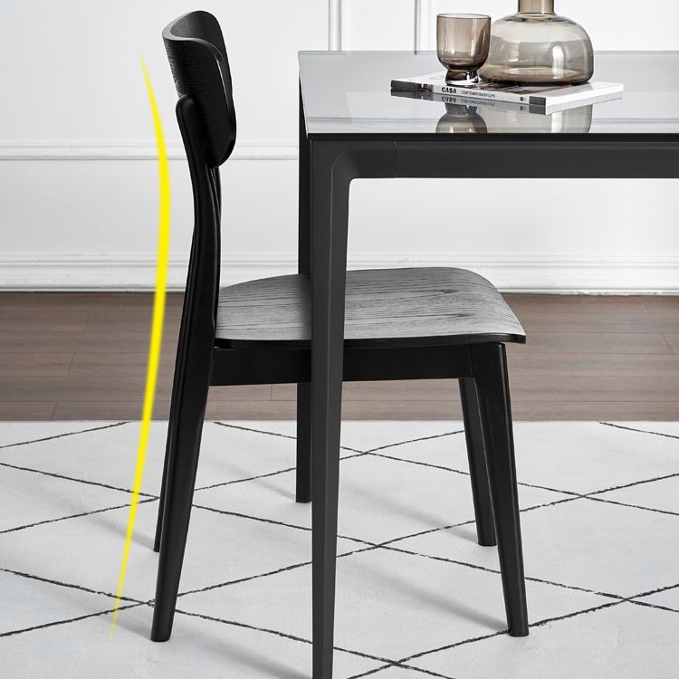 Industrial Style Oak Wood Chair Open Back Side Kitchen Chairs (Set of 2) Clearhalo ' kitchen&dining_furn' 'Dining Chairs' 'Dining Tables & Seating' 'dining_chair' 'furn' 'furn_dining_chair' 'Furniture' 'furniture_dining_chair' 'Kitchen & Dining Furniture' 'kitchen' 1200x1200_259c8863-c52d-4f83-b935-c7d7a7342278