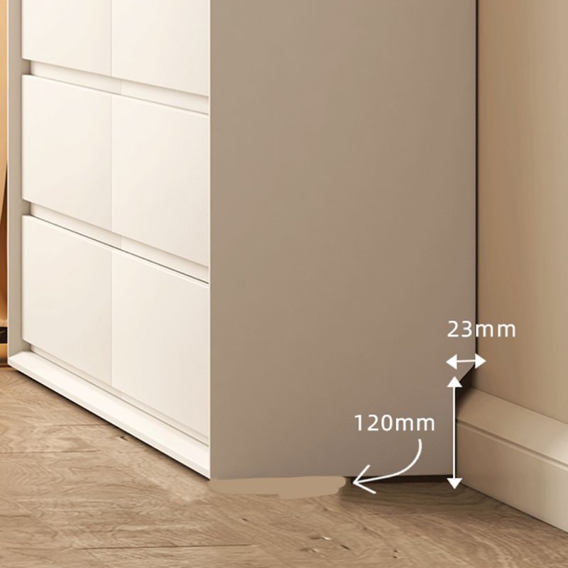 Comportador doble horizontal de almacenamiento de madera blanca horizontal con cajones para el hogar