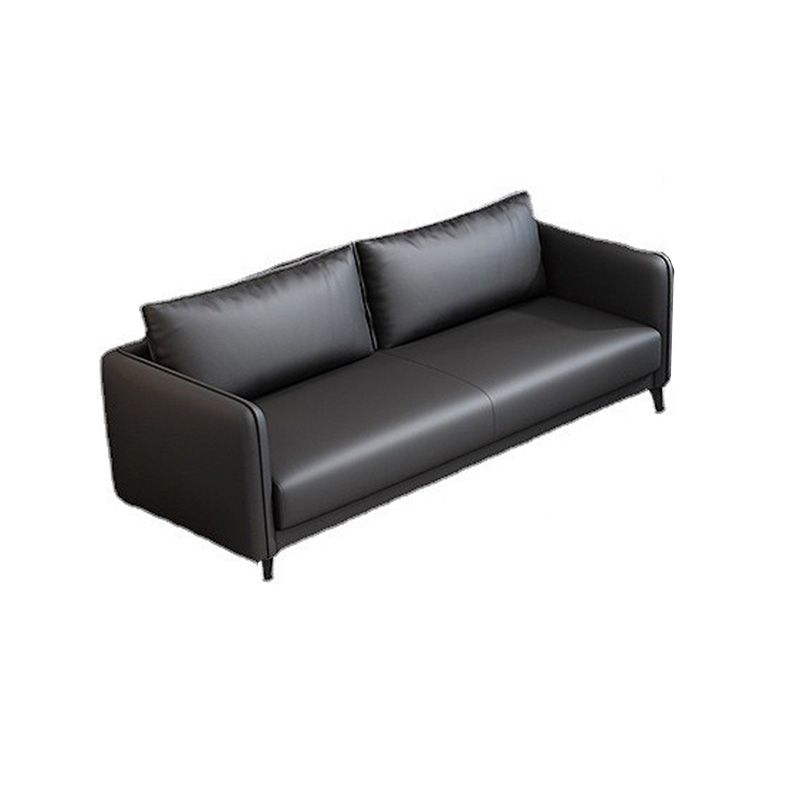 Standard Square Arm Leather Stain Resistant Sofa Couch with Pillows Clearhalo 'furn' 'furn_sofas' 'Furniture' 'furniture_sofas' 'Living Room Furniture' 'Sofa' 'sofas' 1200x1200_259eecf7-fdea-4437-b05b-4283be2dfc76