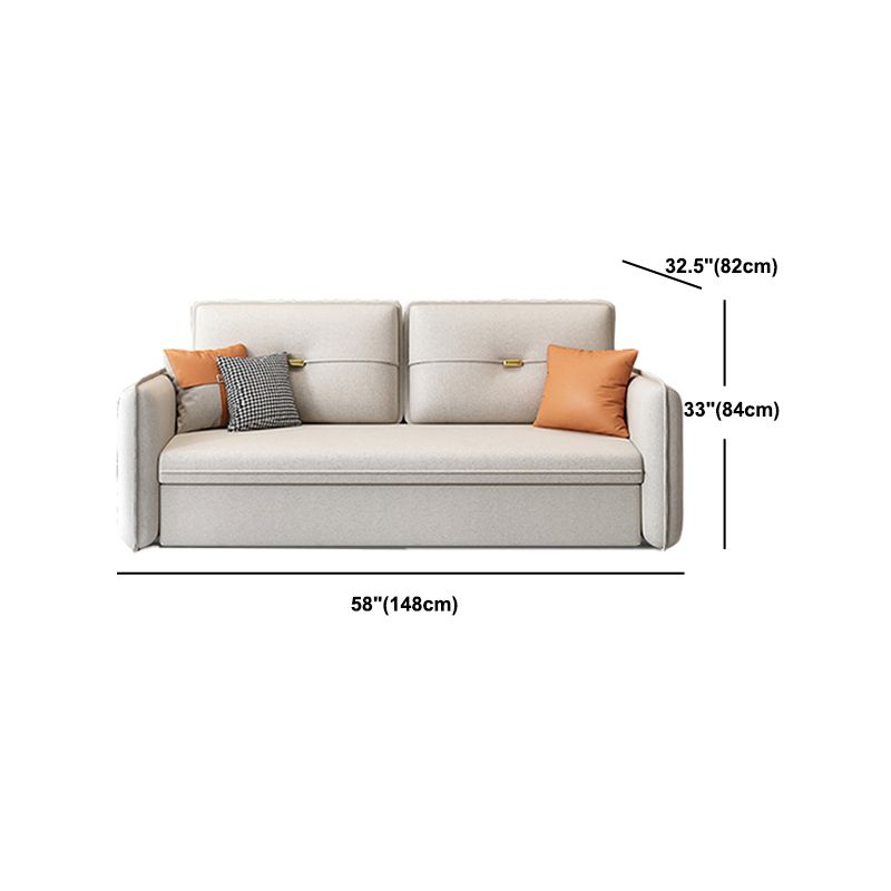 Camino de cama resistente a manchas de cuero sintética de brazo cuadrado contemporáneo