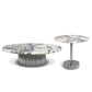 Contemporary Slate Coffee Table Round Bunching Coffee Table Sets for Living Room
