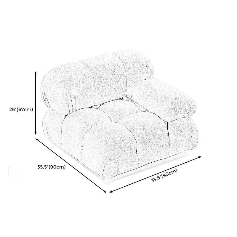 Contemporary Biscuit Back Sofa 26.38"High Velvet Couch for Living Room,White Clearhalo 'furn' 'furn_sofas' 'Furniture' 'furniture_sofas' 'kitchen' 'kitchen_sofas' 'Living Room Furniture' 'Sofa' 'sofas' 1200x1200_25a18cef-0370-48cf-9b70-5303012d8be6