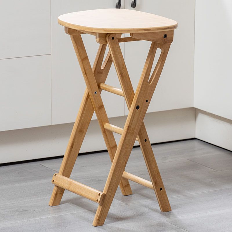 Contemporary Simple Counter Stools 24.5-inch Indoor Wood Fold Bar Stool