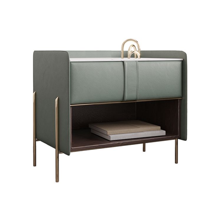 Solid Wood Storage Night Table 1 Drawer Modern Bed Nightstand