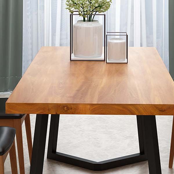 Modern Double Pedestal Dining Table Pine Wood Table for Dining Room Cafe Clearhalo 'Dining Tables & Seating' 'Dining Tables' 'dining_table' 'furn' 'furn_dining_table' 'Furniture' 'Kitchen & Dining Furniture' 1200x1200_25a6de3c-6312-47e5-ae8b-04118cb30ce2
