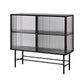 Iron Kitchen Sideboard Cabinet Modern Server Cabinet with Storage and Glass Door Clearhalo 'buffet_sideboard' 'Buffets & Sideboards' 'furn' 'furn_buffet_sideboard' 'Furniture' 'furniture_buffet_sideboard' 'Kitchen & Dining Furniture' 1200x1200_25a809e1-eb52-44a4-b7b8-754ad6c56578