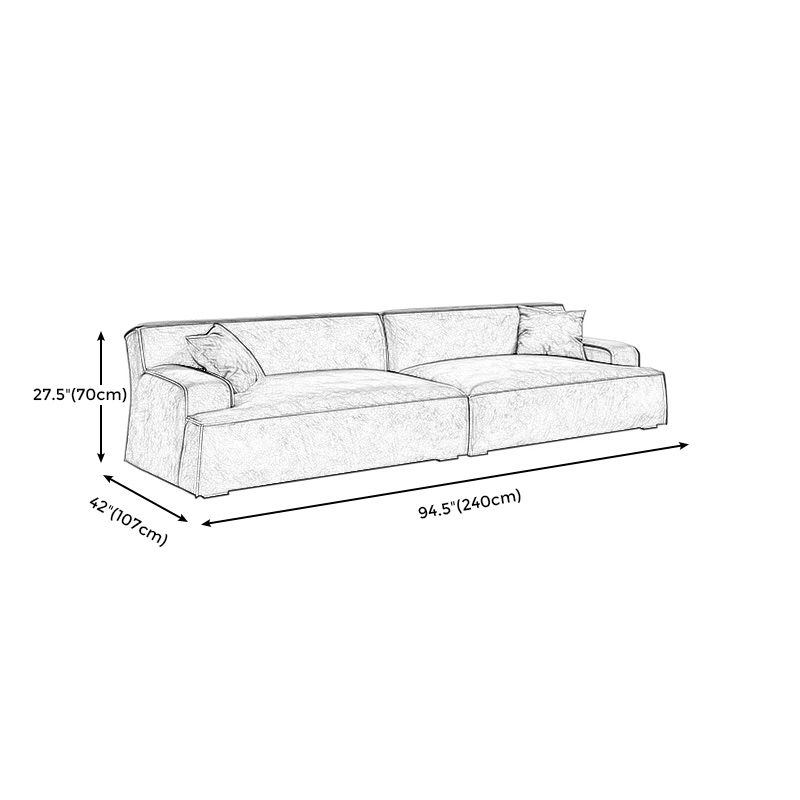Nordic Living Room Square Arm Standard Sofa Dark Gray Geunine Leather Settee Clearhalo 'furn' 'furn_sofas' 'Furniture' 'furniture_sofas' 'Living Room Furniture' 'Sofa' 'sofas' 1200x1200_25a8a0b0-0ffc-47e6-9a1d-b58075a66a58