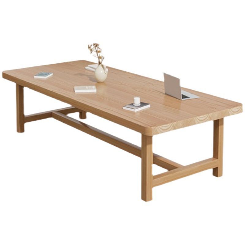 Rectangle Trestle Base Dining Table Modern Wood Table for Kitchen Clearhalo 'Dining Tables & Seating' 'Dining Tables' 'dining_table' 'furn' 'furn_dining_table' 'Furniture' 'Kitchen & Dining Furniture' 1200x1200_25aa8980-14e6-4b47-b9fb-e21b954635a6