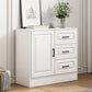 Commode en bois manufacturé avec coffre de rangement contemporain de 13,65 pouces de largeur