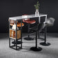 Industrial Bar Table 42-inch Height Stone Top Bistro Table with Storage Shelf Clearhalo 'Bar Furniture' 'Bar Tables' 'bar_tables' 'furn' 'furn_bar_tables' 'Furniture' 'furniture_bar_tables' 'Kitchen & Dining Furniture' 1200x1200_25ab0c10-2e5b-4d6d-be3e-47ea41402b61