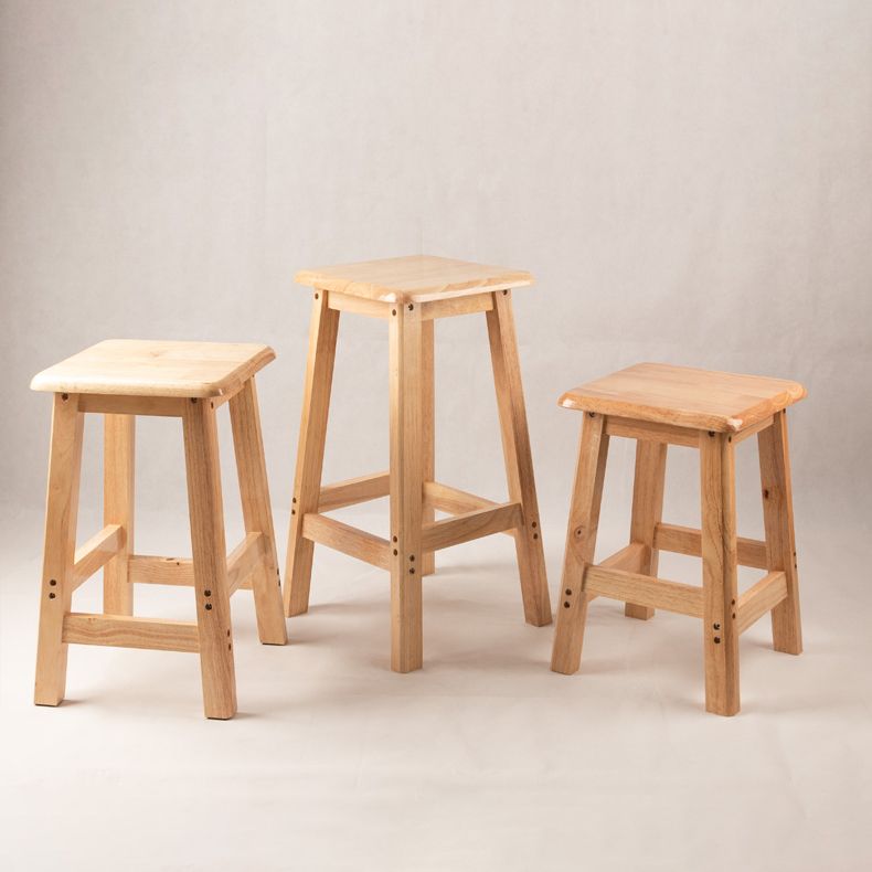 Contemporary Backless Square Seat Indoor Solid Wood Bar Stool Clearhalo 'Bar Furniture' 'Bar Stools' 'bar_stools' 'furn' 'furn_bar_stools' 'Furniture' 'Kitchen & Dining Furniture' 1200x1200_25ab3343-8f26-4631-a516-a390cc9784c9