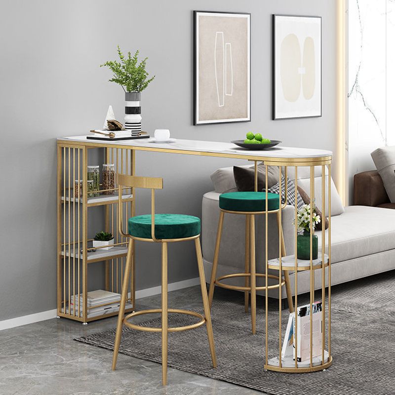 Modern Bistro Bar Table Storage Sintered Stone Bar Table for Living Room Clearhalo 'Bar Furniture' 'Bar Tables' 'bar_tables' 'furn' 'furn_bar_tables' 'Furniture' 'Kitchen & Dining Furniture' 1200x1200_25ad99a1-6f34-4522-a755-da1ea2e179fb