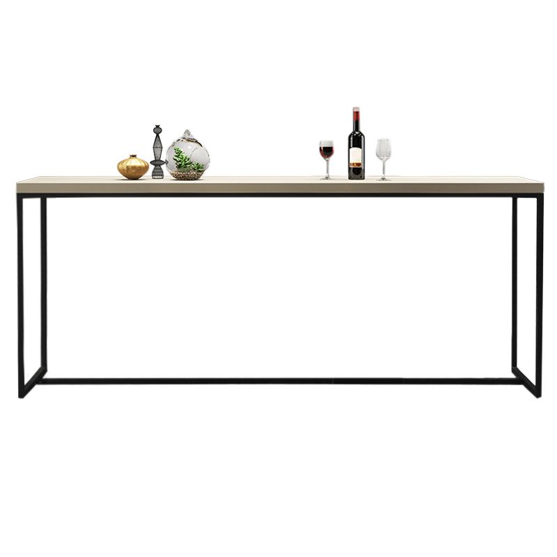 Modern White Wooden Bar Table Dining Table for Kitchen Living Room Clearhalo 'Bar Furniture' 'Bar Tables' 'bar_tables' 'furn' 'furn_bar_tables' 'Furniture' 'Kitchen & Dining Furniture' 1200x1200_25addce2-f56a-4a9c-bf9c-827b5a72160a