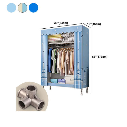 Metalen frame huis garderobe armoire moderne garderobe met planken