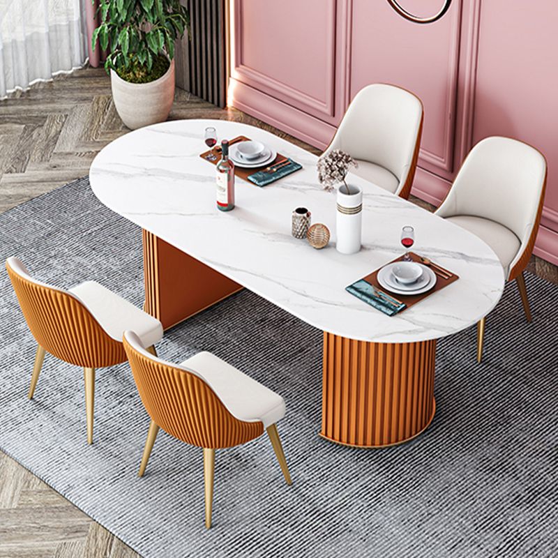Stone Top Dining Table Contemporary Oval Dining Table with Sled Base Clearhalo 'Dining Tables & Seating' 'Dining Tables' 'dining_table' 'Furniture' 'furniture_dining_table' 'Kitchen & Dining Furniture' 'kitchen' 'kitchen_dining_table' 1200x1200_25b203d0-cbf8-4ebe-806f-0df2a1d04341