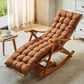 Chaise à bascule moderne Bamboo Rocker avec coussins amovibles
