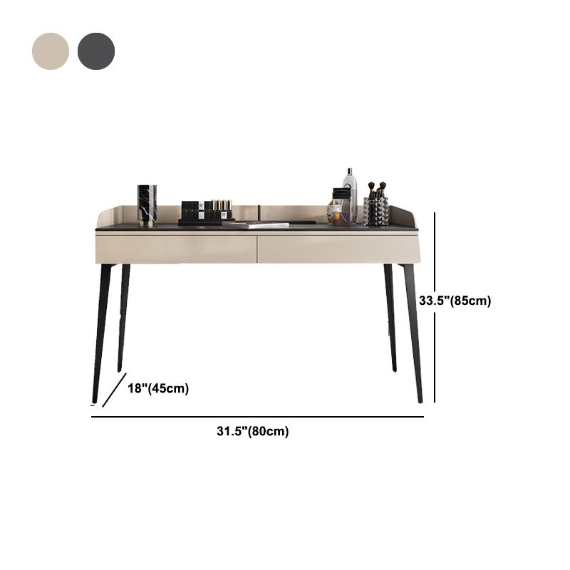 2-Drawer Make-up Vanity Contemporary Makeup Vanity Desk Table Clearhalo 'Bedroom Furniture' 'furn' 'furn_makeup_vanities' 'Furniture' 'Makeup Vanities' 'makeup_vanities' 1200x1200_25b2a0c7-7e10-4542-9fdc-23095a42000f