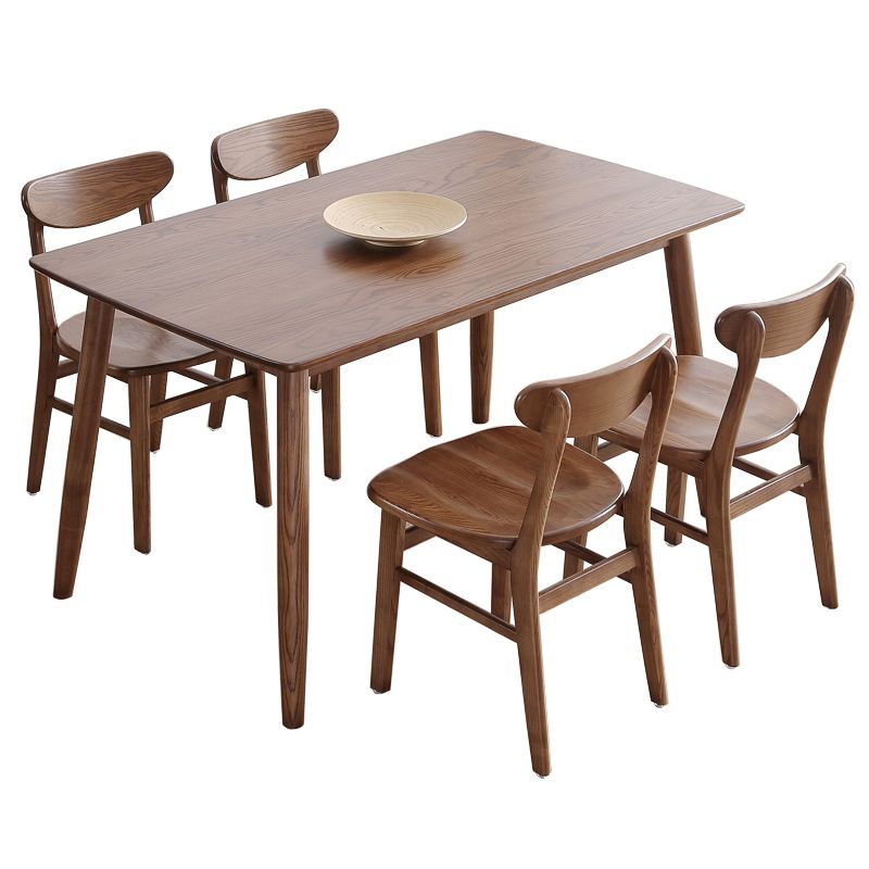 Modern Wood Table Set for 4/6 with Rectangle Table Dining Set for Restaurant Clearhalo 'Dining Room Sets' 'Dining Tables & Seating' 'dining_room_set' 'furn' 'furn_dining_room_set' 'Furniture' 'furniture_dining_room_set' 'Kitchen & Dining Furniture' 'kitchen&dining_furn' 'kitchen' 1200x1200_25b2d3a3-f3aa-4288-9b12-66eaf27cc38b