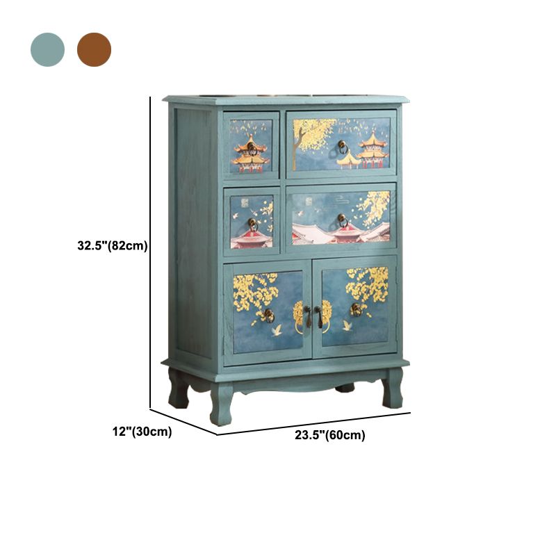 12 "D Massivholz Kommode Traditionelle Lagerentlebter mit Schubladen