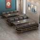 Industrial Sintered Stone Dinner Room Kitchen Table Black Table with Gold Frame for Dining Room Clearhalo ' dining_table' 'Dining Tables & Seating' 'Dining Tables' 'furn' 'furn_dining_table' 'Furniture' 'furniture_dining_table' 'Kitchen & Dining Furniture' 'kitchen&dining_furn' 'kitchen' 'kitchen_dining_table' 1200x1200_25b5ee5e-92f2-472f-aad9-e0ed09a69e42