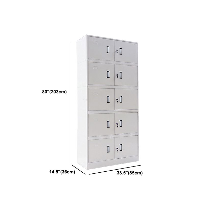 Archivo de metal de gabinete vertical moderno con estantes de almacenamiento