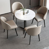Modern Armless Dining Chairs Black Solid Wood and Metal Frame Side Chair Clearhalo 'Dining Chairs' 'Dining Tables & Seating' 'dining_chair' 'furn' 'furn_dining_chair' 'Furniture' 'Kitchen & Dining Furniture' 1200x1200_25b69180-f529-42d1-9b79-3382929ad0d7