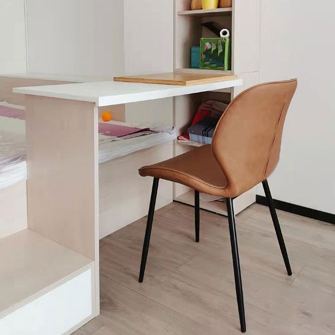 Contemporary Armless Solid Back Chair for Home Leather Dining Side Chairs Clearhalo 'Dining Chairs' 'Dining Tables & Seating' 'dining_chair' 'furn' 'furn_dining_chair' 'Furniture' 'furniture_dining_chair' 'Kitchen & Dining Furniture' 1200x1200_25b7231a-2e76-494b-b959-325b2ddf38b0