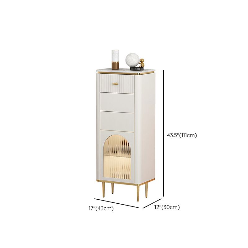 11,7 inch brede opbergkist Klassiek Glam-dressoir met 1/2/3 laden
