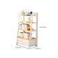 Engineered Wood Bookcase Ladder Contemporary Bookshelf with Shelves