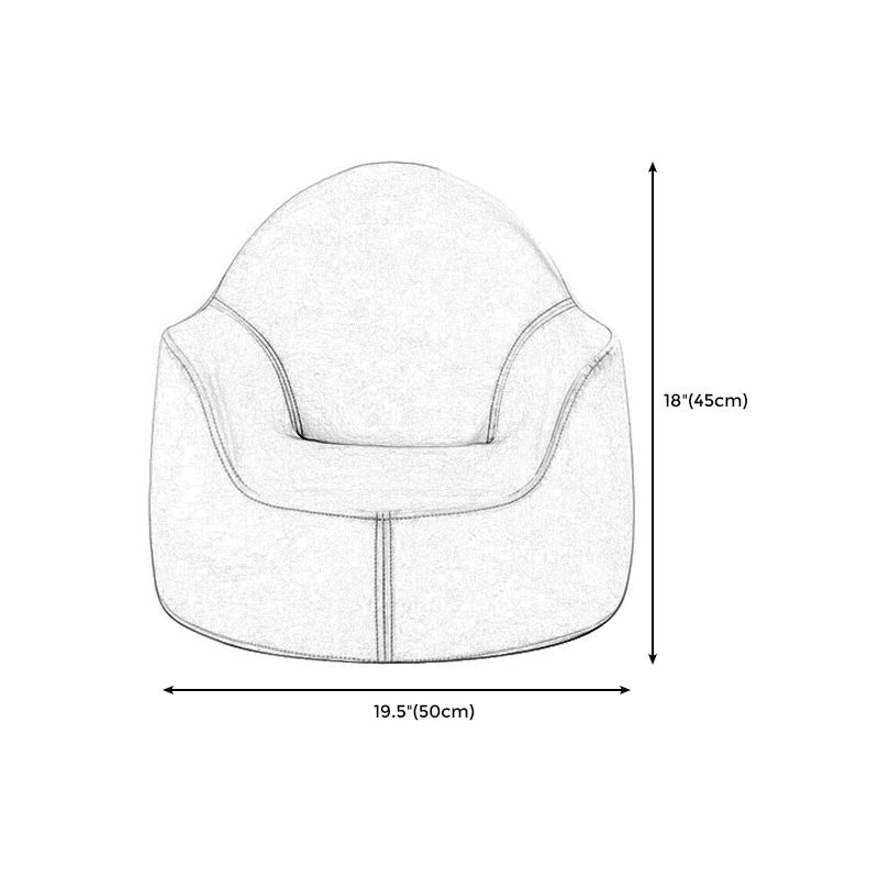 19.69"L x 19.69"W x 17.72"H Modern PU Camel Back Barrel Chair for Living Room