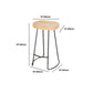 Modern Solid Wood Counter Stool Footrest Saddle Seat Counter Bar Stool in Natural