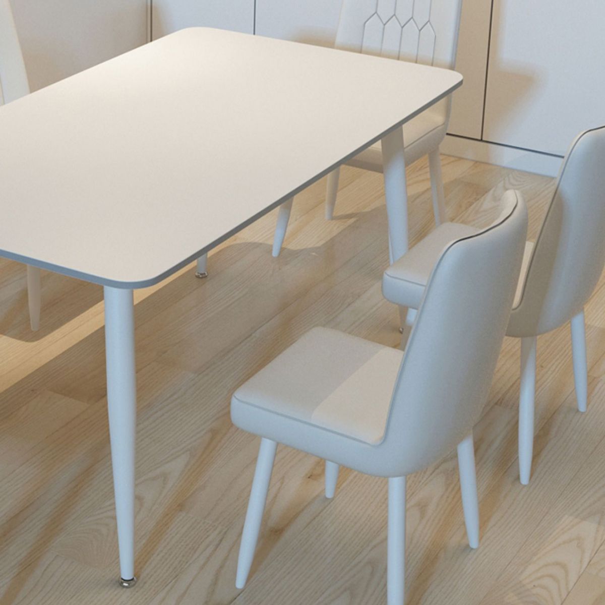 4 Legs Dinner Room Kitchen Table Rectangle Dining Room Table Clearhalo 'Dining Tables & Seating' 'Dining Tables' 'dining_table' 'furn' 'furn_dining_table' 'Furniture' 'Kitchen & Dining Furniture' 1200x1200_25b9c5d9-fbe0-4da8-88f1-fbf49e09b39a