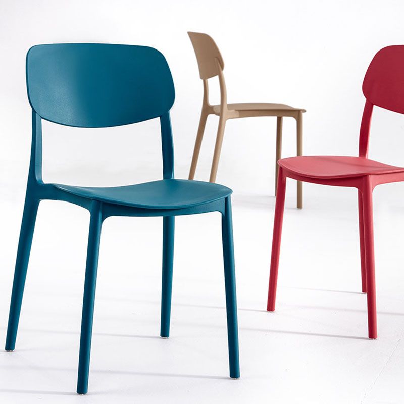 Contemporary Style Stackable Chair Dining Open Back Armless Chair with Plastic Legs Clearhalo 'Dining Chairs' 'Dining Tables & Seating' 'dining_chair' 'Furniture' 'furniture_dining_chair' 'Kitchen & Dining Furniture' 1200x1200_25b9d049-440e-459a-b9c2-b2f2da1a8f59