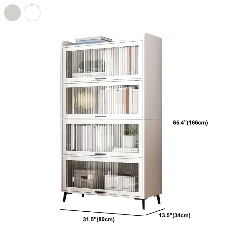 Libreria in legno ingegnerizzato in legno con porte chiuse in libreria incluse