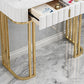 Console in marmo glam Tabella 14 "W Half Moon Console Accent Table per Hall