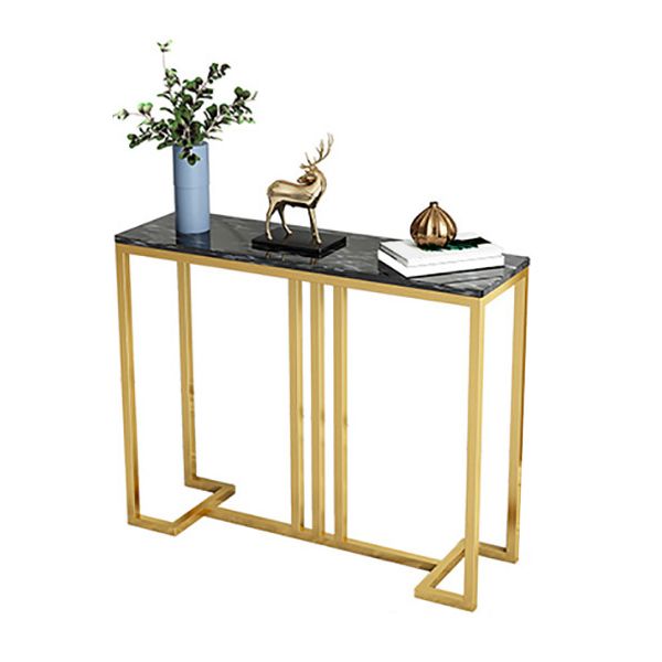 Glam Marble Console Table 12" W Rectangle Accent Table for Hall