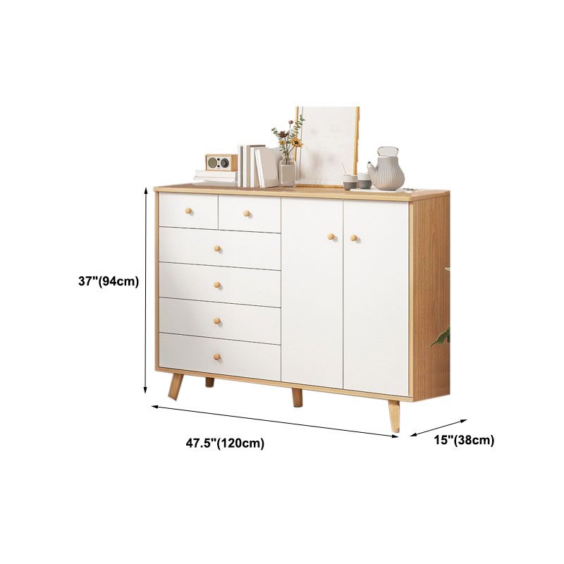 15" D Wooden Dresser Modern Style Storage Chest with Drawers and Doors Clearhalo 'Bedroom Furniture' 'Dressers & Chests' 'dressers_chests' 'furn' 'furn_dressers_chests' 'Furniture' 1200x1200_25bd0bde-4a52-4404-b988-9ba920f05fba