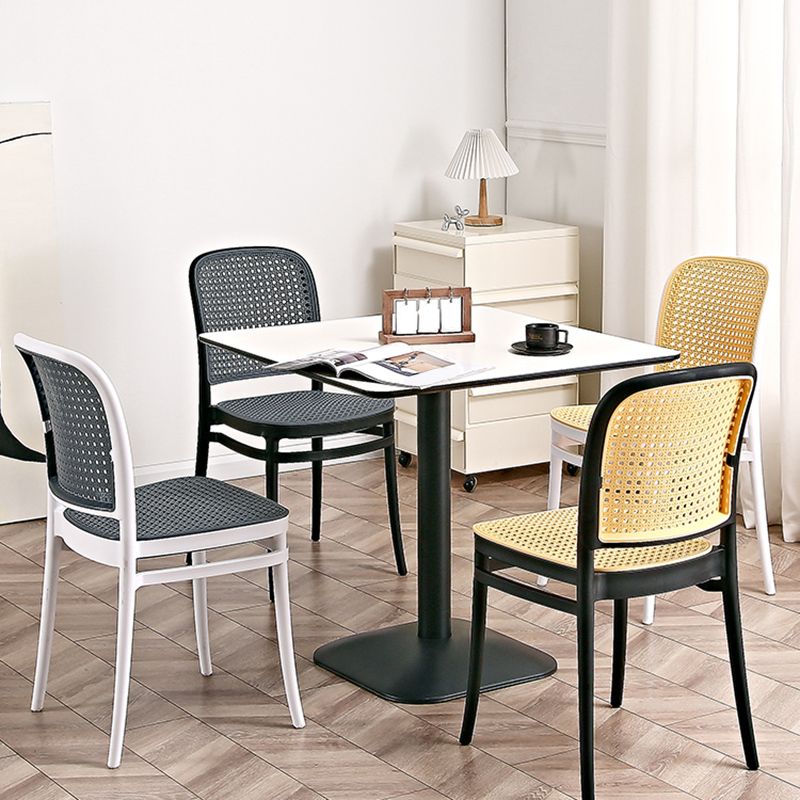Contemporary Style Armless Chair Plastic Open Back Side Chair for Restaurant Bedroom Clearhalo 'Dining Chairs' 'Dining Tables & Seating' 'dining_chair' 'furn' 'furn_dining_chair' 'Furniture' 'Kitchen & Dining Furniture' 1200x1200_25bd49df-0572-4f9f-8576-84122b798dde