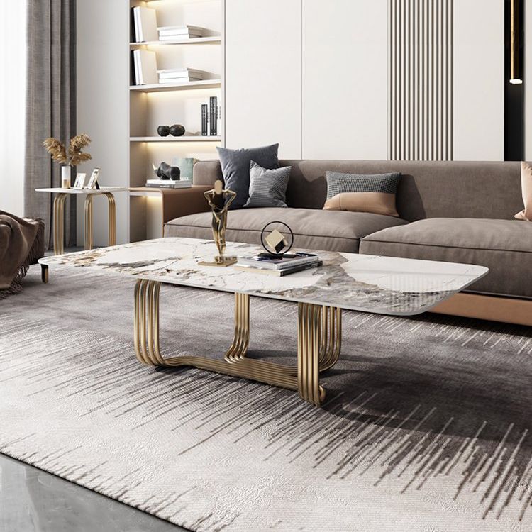 Tavolino di caffè astratto glam tavolino rettangolare per casa