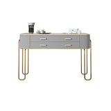 Specchio e 2 cassetti set di sgabelli da toeletta da toeletta per trucco grigio chiaro