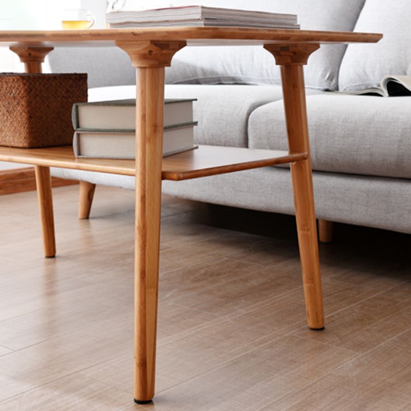 Scandinavian Style Coffee Cocktail Table Solid Wood 4 Legs Coffee Table Clearhalo 'Coffee & Accent Tables' 'Coffee Tables' 'coffee_tables' 'furn' 'furn_coffee_tables' 'Furniture' 'Living Room Furniture' 1200x1200_25c13fc8-9df2-40db-9930-417988d34e81