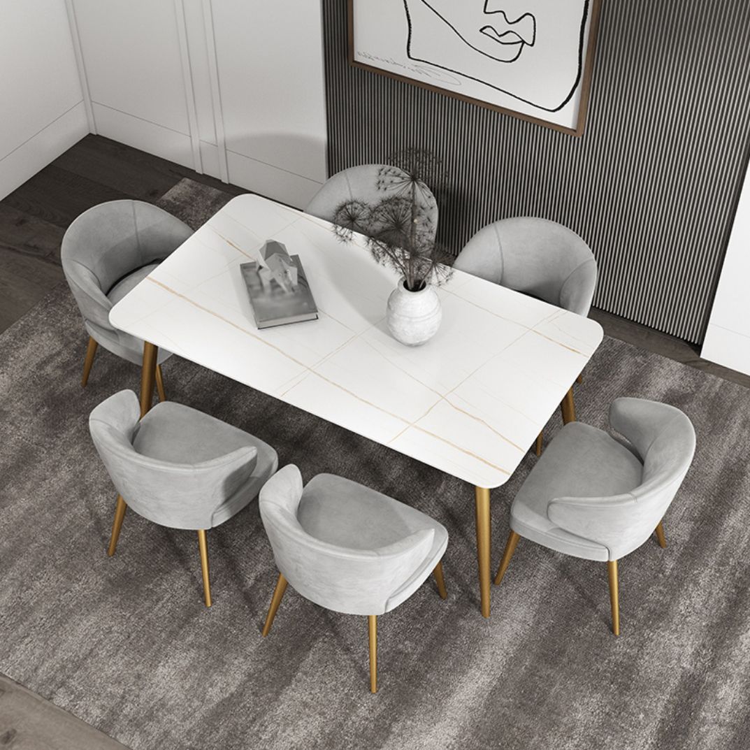 Metal Traditional Luxury Rectangle Indoor Table Sintered Stone Table with 4 Legs Clearhalo ' dining_table' 'Dining Tables & Seating' 'Dining Tables' 'furn' 'furn_dining_table' 'Furniture' 'furniture_dining_table' 'Kitchen & Dining Furniture' 'kitchen&dining_furn' 'kitchen' 'kitchen_dining_table' 1200x1200_25c31f74-1031-48ae-bb89-46c4479a35b0