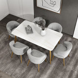 Metal Traditional Luxury Rectangle Indoor Table Sintered Stone Table with 4 Legs Clearhalo ' dining_table' 'Dining Tables & Seating' 'Dining Tables' 'furn' 'furn_dining_table' 'Furniture' 'furniture_dining_table' 'Kitchen & Dining Furniture' 'kitchen&dining_furn' 'kitchen' 'kitchen_dining_table' 1200x1200_25c31f74-1031-48ae-bb89-46c4479a35b0