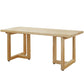 Table en bois massif simple moderne pour table rectangle de restaurant avec base en bois