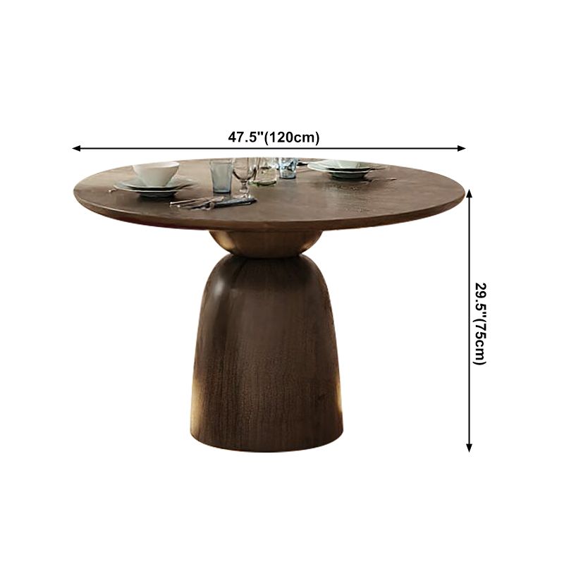 Solid Wood Dining Table in Brown for Restaurant Modern Table with Wooden Base Clearhalo ' dining_table' 'Dining Tables & Seating' 'Dining Tables' 'furn' 'furn_dining_table' 'Furniture' 'furniture_dining_table' 'Kitchen & Dining Furniture' 'kitchen&dining_furn' 'kitchen' 'kitchen_dining_table' 1200x1200_25c58188-8804-4062-ba6a-248d15402b30