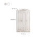 Engineered Wood Armoire Glam White Wardrobe Cabinet with 2 Drawers