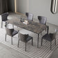 Mid-Century Dining Room Table Rectangle Stone Dinette Table for Home Clearhalo 'Dining Tables & Seating' 'Dining Tables' 'dining_table' 'furn' 'furn_dining_table' 'Furniture' 'Kitchen & Dining Furniture' 1200x1200_25c776f0-82f9-4c05-95da-9b44cf9ec4c5
