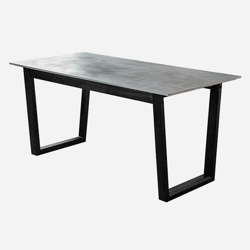 Rectangle Sintered Stone Grey Dining Table Simplicity Double Pedestal Table for Dining Room Clearhalo ' dining_table' 'Dining Tables & Seating' 'Dining Tables' 'furn' 'furn_dining_table' 'Furniture' 'furniture_dining_table' 'Kitchen & Dining Furniture' 'kitchen&dining_furn' 'kitchen' 'kitchen_dining_table' 1200x1200_25c7a743-2431-4cf2-923c-0d70ad9a6b87
